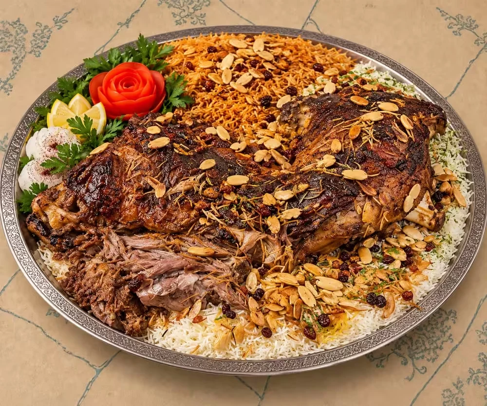 خروف مشوي كامل مع الرز — شناشيل