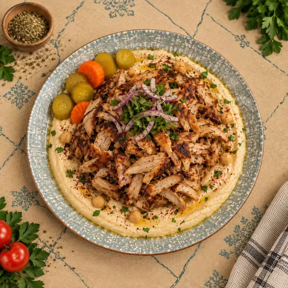 حمص مع كص دجاج — شناشيل